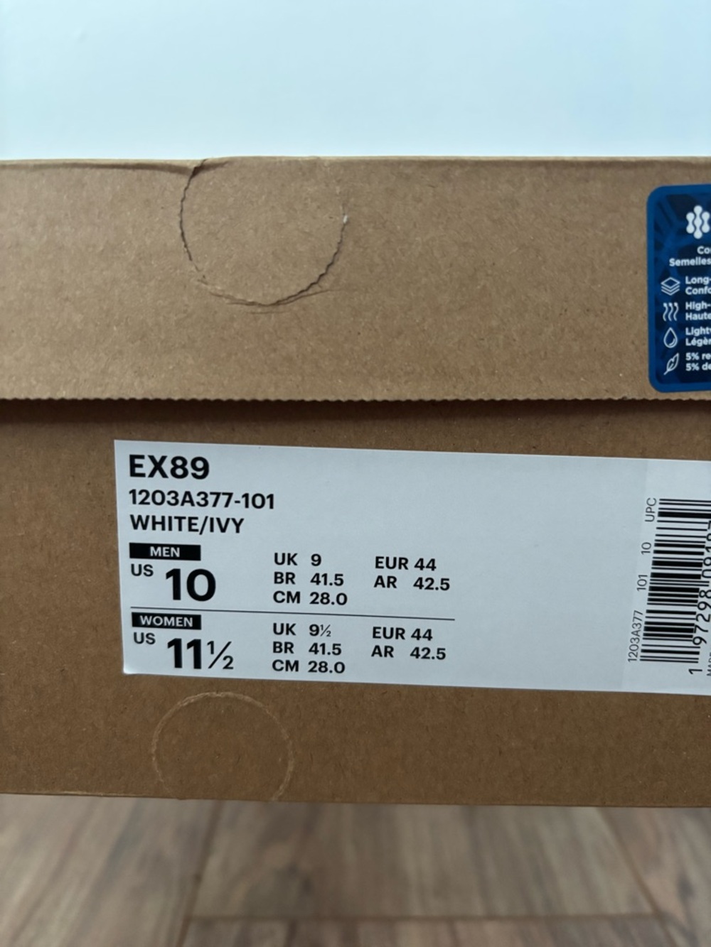 ASICS EX89 Cream & Green Low-Top Sneakers - Picture 5 of 6